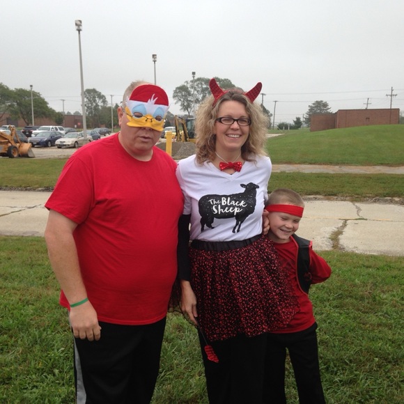 Halloween Tutu Black and Red Splattered Design - Picture 6 of 7